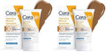 CeraVe Hydrating Mineral Sunscreen SPF 30 with Sheer Tint,Tinted Mineral Sunscreen with Zinc Oxide & Titanium Dioxide,Blends Seamlessly For Healthy Glow,Deep,1.7 Oz,(Pack of 2)