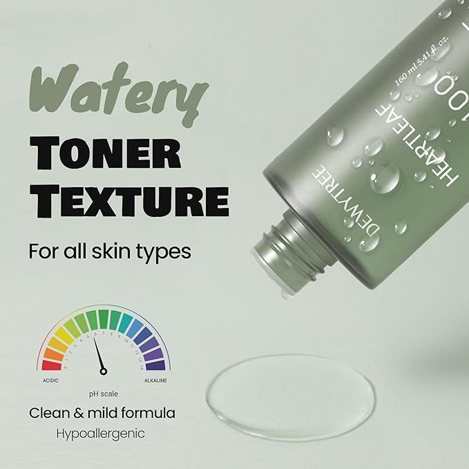 DEWYTREE Heartleaf 100 Vegan Moisturizing Toner w/ Plant Extracts Hydrating Toner for Dry Skin & All Skin Types Korean Toner for Face Aging Skin Care for Women Pore Minimizer Skin Toner (6.76 fl oz)