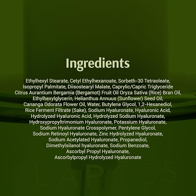 LAPCOS Fermented Rice Deep Hydration Cleansing Oil - Lightweight, Moisturizing and Hydrating Rice Bran Oil Face Wash Cleanser Makeup Remover - Vegan Korean Skin Care for All Skin Types 6.76 fl oz
