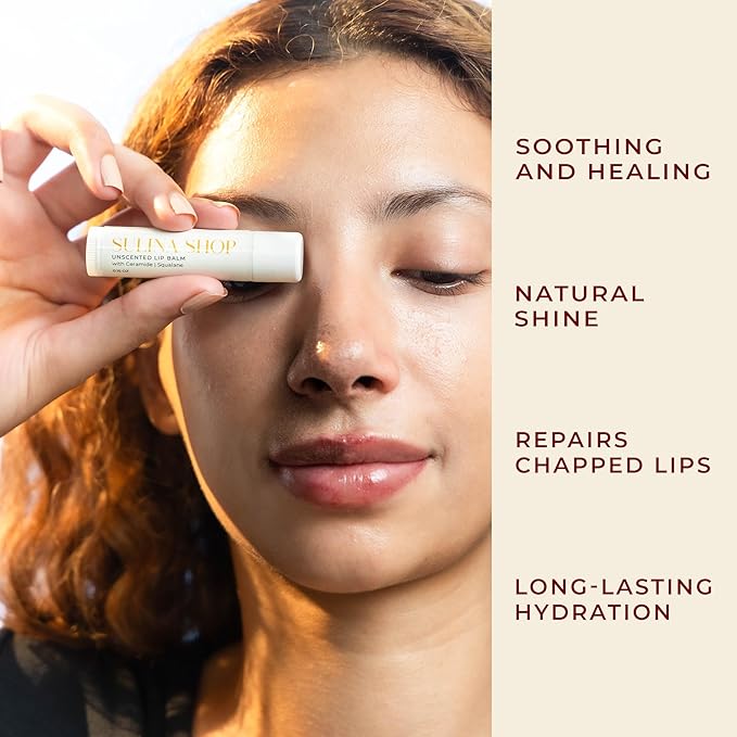 Unscented Lip Balm Hydrating for Dry, Cracked Lips, Beeswax Lip Moisturizer Stick, Soothe Dryness, Restores Smoothness & Barrier Protection, Instant Moisture, Fragrance-Free Lip Therapy - 0.15 Fl oz