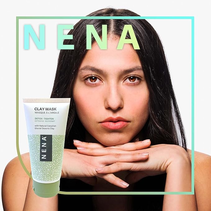 NENA Skincare Clay Mask - Clay Mask for Face - Purifies and Rejuvenates Skin with Mineral-Rich Formula - Refines Pores for Clearer Complexion - 1 oz
