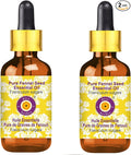 Deve Herbes Pure Fennel Seed Essential Oil (Foeniculum vulgare) with Glass Dropper Steam Distilled (Pack of Two) 100ml X 2 (6.76 oz)