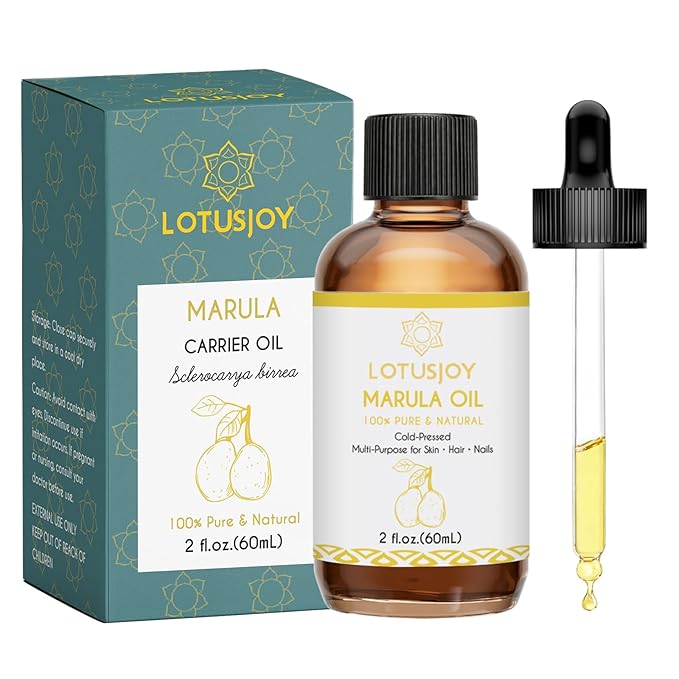 Marula Oil, 100% Pure & Natural Cold-Pressed Carrier Oil, Multi-Purpose for Skin Hair Nails, 2 fl oz (60mL)