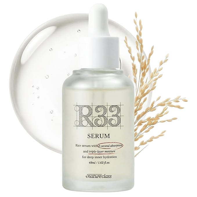 R33 Serum Niacinamide Hyaluronic Acid, Korean Skincare Glass Skin, Brightening Hydrating Face Serum, Dark Spot Correcting Pore Minimizer Facial Serum, K Beauty Fragrance Free, 1.69 fl oz