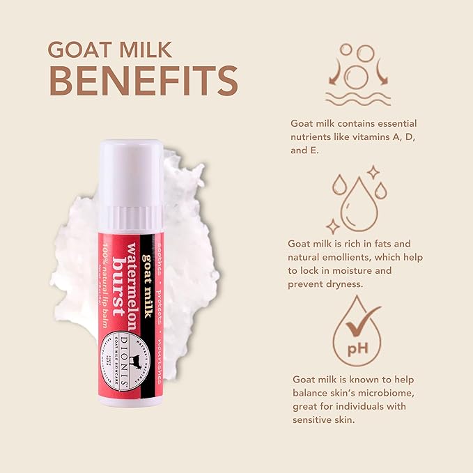 Dionis Goat Milk Lip Balm Watermelon Burst 0.28oz (Pack of 6)