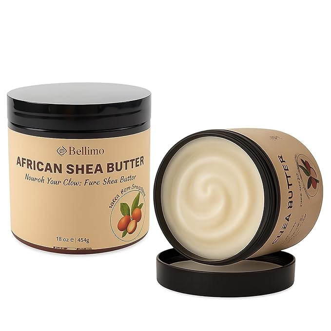 Raw Shea Butter, Unrefined African Shea Butter, Face & Body Care Moisturizer for Homemade Soap, Creams, and Lip Products with Premium Packaging, 16 oz Can