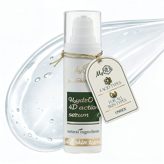 Hyaluronic Acid Serum for Face - HydrO 4D Action Day & Night Moisturizer for Face - Light Hyaluronic Acid Cream with Multi-Weight HA Complex, Centella Extract - for Dry & Dull Skin - 1 oz