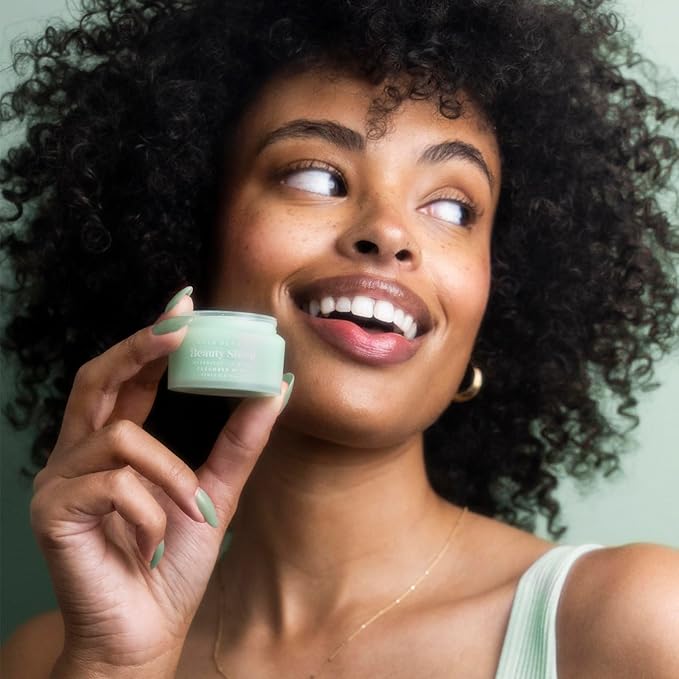 NCLA Beauty Sleep Overnight Lip Mask - Lip Mask for Women - Nourishes and Hydrates with Castor Seed Oil and Shea Butter - Cucumber Mint - 0.5 oz