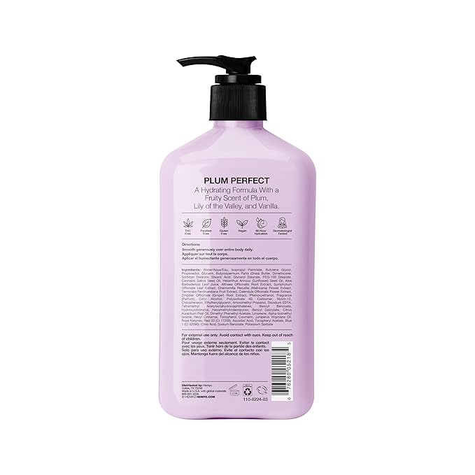Hempz Limited Edition Vanilla Plum Hydrating Body & Hand Lotion 17 oz