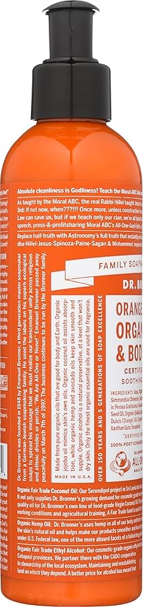 Dr. Bronner's, Lotion Orange Lavender Organic, 8 Fl Oz