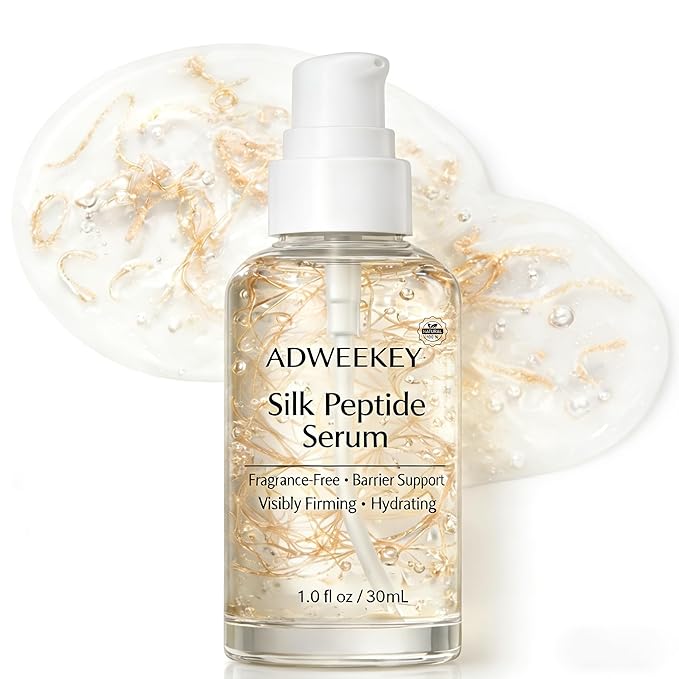 Silk Peptide Serum, Korean Skincare Inspired Fragrance-Free Face Serum, Barrier Support, Visibly Firming & Hydrating, Clear Lightweight Serum for Fine Lines, 1.0 fl oz / 30 mL