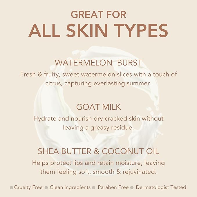 Dionis Goat Milk Lip Balm Watermelon Burst 0.28oz (Pack of 6)