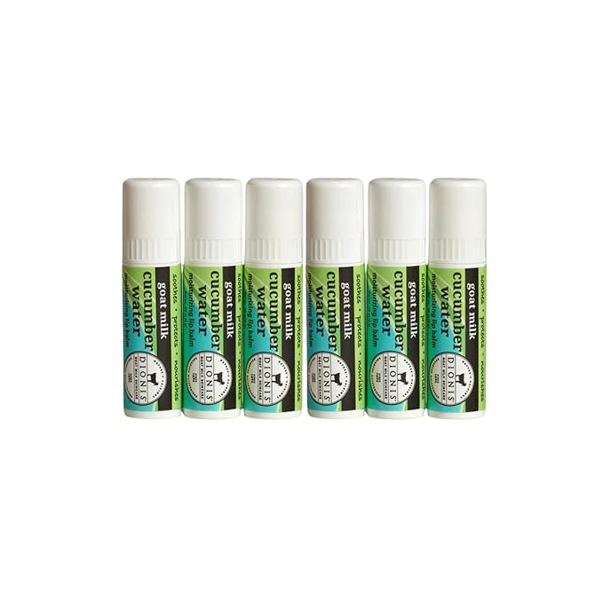 Dionis Goat Milk Lip Balm Cucumber Water 0.28oz (Pack of 6)