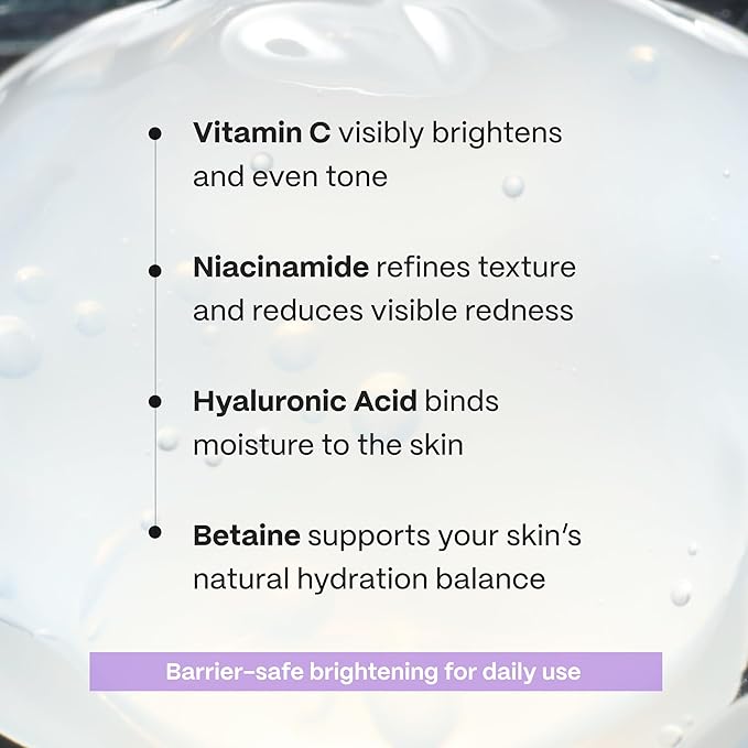 Mad Hippie Facial Moisturizer, Brightening Gel with Vitamin C, Niacinamide & Hyaluronic Acid – Oil-Free Moisturizer for Oily Skin, Acne-Prone Skin Care, 1.02 Fl Oz