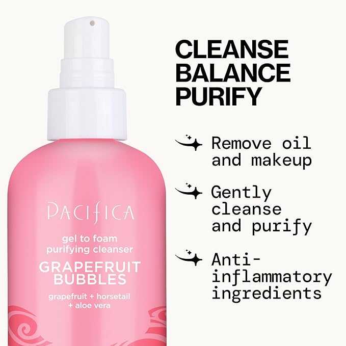Pacifica, Face Wash Foam Grapefruit, 8 Ounce