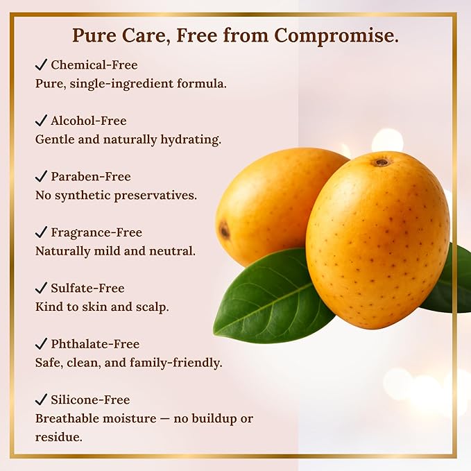 Pomberries Marula Oil for Face, 100% Pure Cold-Pressed Unrefined, Moisturizing Skin & Hair Oil, Lightweight Non-Greasy Hydrating Face Oil- 4 fl oz Glass Bottle