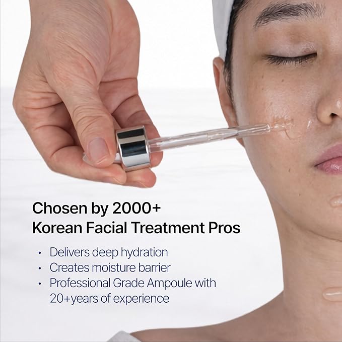 PAMS IBC Ampoule 100 Hyaluronic Acid, Korean Professional Esthetician Formula, Dual-Molecular HA Complex, Clean Minimal for Sensitive & Dry Skin (1.69fl.oz/50ml)