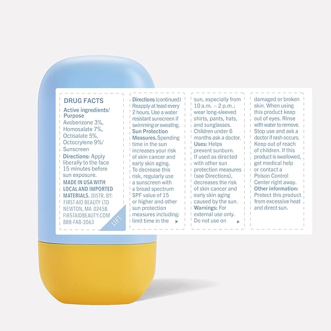 First Aid Beauty - Hydrating Sunscreen Milk with Colloidal Oatmeal, Broad Spectrum SPF 45, Non-comedogenic SPF Formula Helps Nourish Skin with Organic UV Filters & Glycerin, 24-hour Hydration, 1.7 oz