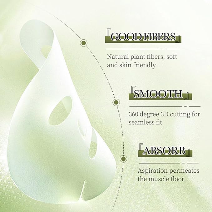 Hydrating Facial Mask Sheet Set of 5, Moisturizing Face Mask for Smooth and Supple Skin, Refreshing Self Care Beauty Sea Grape One Size