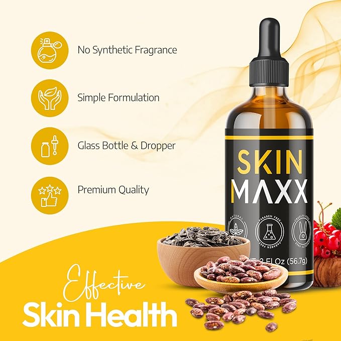 Organic Castor Oil, Rosehip Oil & Black Seed Oil for Face - Anti-Aging Facial Oil & Moisturizer for Women, Natural Ancient Remedy for Hydrated, Glowing Skin - Cold Pressed Face Oil (2 Fl Oz)