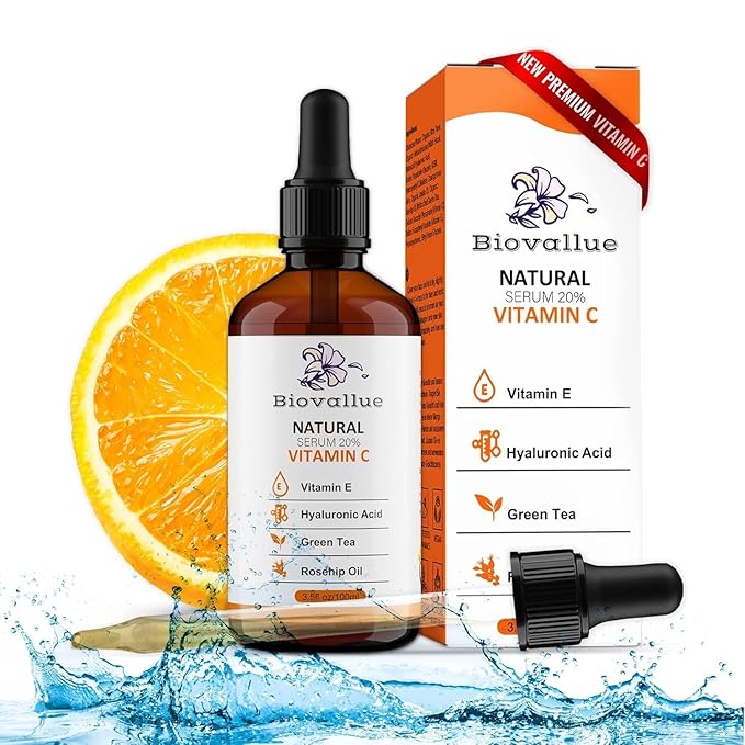 *COMPARISON WINNER* 2023 BIOVALLUE PREMIUM HYALURONIC SERUM 100ML + VITAMIN A + VITAMIN C + VITAMIN E - ALOE VERA - JOJOBA OIL + ROSE HIP OIL WITH ORGANIC INGREDIENTS.