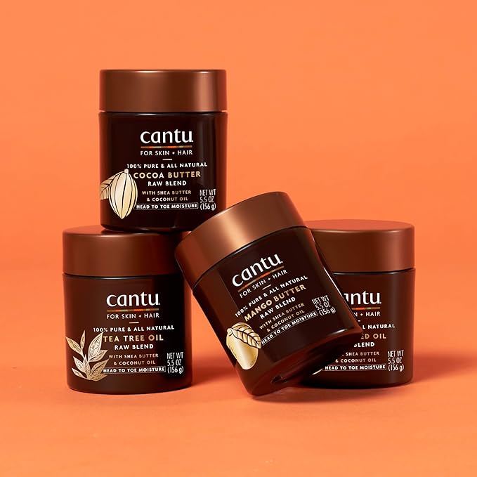 Cantu Skin Therapy Hydrating Raw Blends Body Butter Mango Butter Shea Butter and Coconut Oil, 5.5 Ounce
