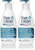 Live Clean Intense Moisture Fragrance Free Body Lotion, 18 Fl Oz (Pack of 2)