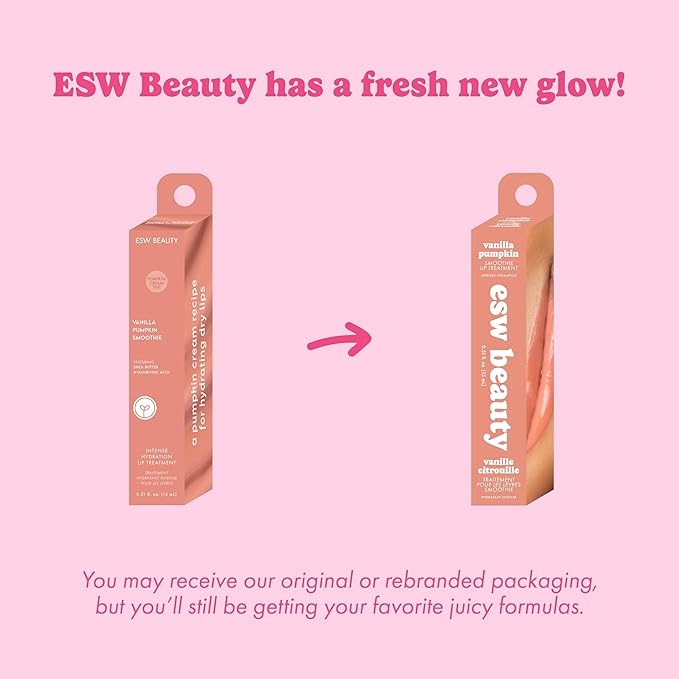 ESW Beauty Vanilla Pumpkin Smoothie Lip Treatment – Cozy Vanilla & Pumpkin Spice with Shea Butter & Vitamin E for Deep Hydration & Nourished Lips