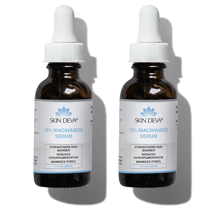 Skin Deva 15% Niacinamide Serum with Vitamin B3 – Pore Appearance & Oil Balance Facial Serum, Lightweight Formula for Smooth, Even-Looking Skin - Pack of 2