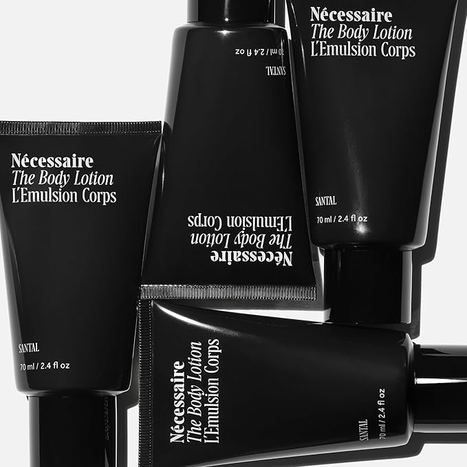 Nécessaire The Body Lotion Santal. Multi-Peptide Firming Lotion to Moisturize, Firm, Strengthen. 2.5% Niacinamide, Vitamin C/E + Omega 6/9. 2.4 fl oz.