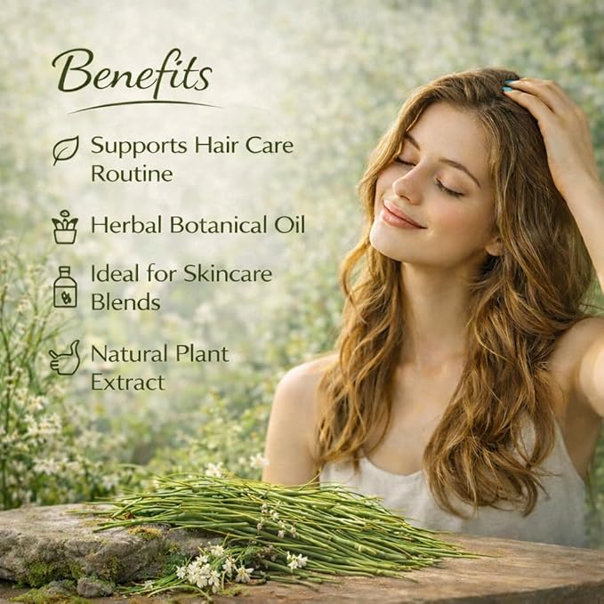 Deve Herbes Horsetail Oil (Equisetum arvense) with Glass Dropper | Cold Pressed | Pure | for Diluting Essential Oils | Hair, Skin & Massage | Non-Sticky | Lightweight | Unisex | 5ml (0.16 oz)