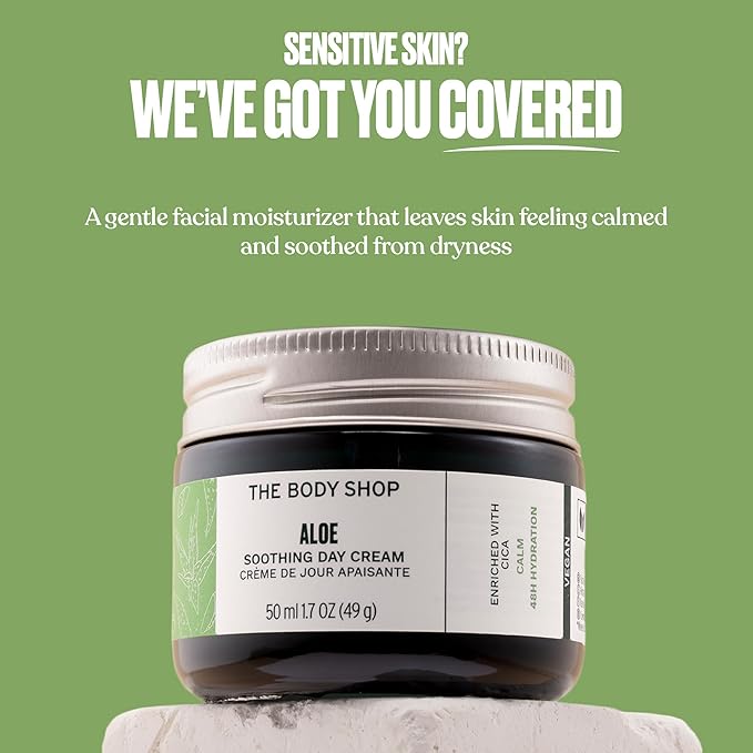 The Body Shop Aloe Vera Day Cream, For Sensitive Skin, Vegan, 50ml