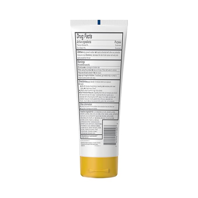 CETAPHIL Sheer Mineral Sunscreen Lotion for Face & Body, 3 fl oz, 100% Mineral UVA/UVB Filters: Zinc Oxide & Titanium Dioxide, Broad Spectrum SPF 30, For Sensitive Skin