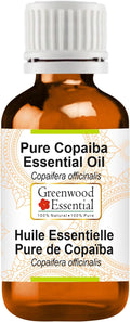 Greenwood Essential Pure Copaiba Essential Oil (Copaifera officinalis Steam Distilled 5ml (0.16 oz)
