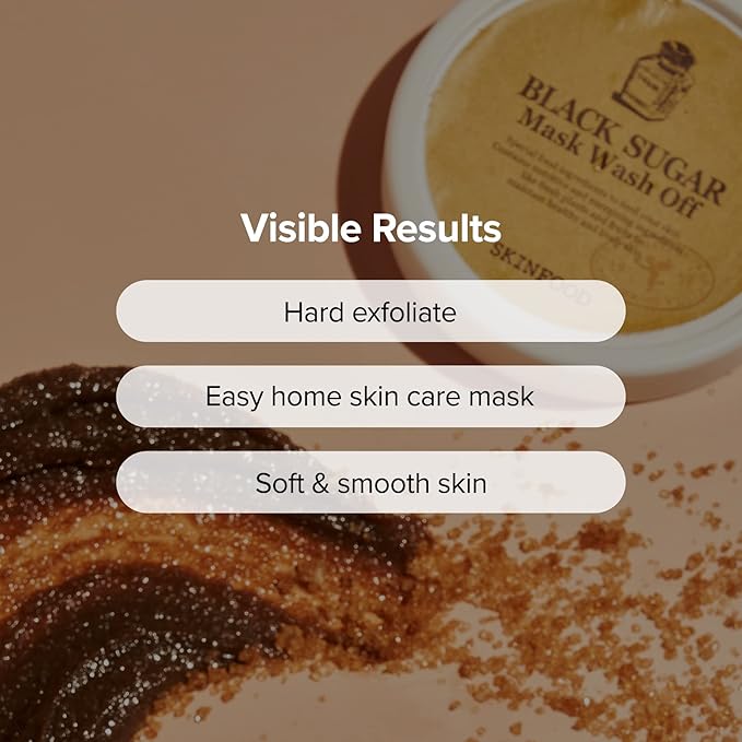 Skinfood Black Sugar Mask Wash Off Exfoliator, 3.53 Ounce