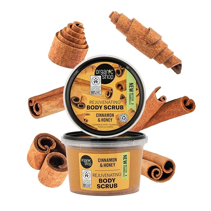 Organic Shop Body Scrub Natural Cinnamon and Honey 250ml