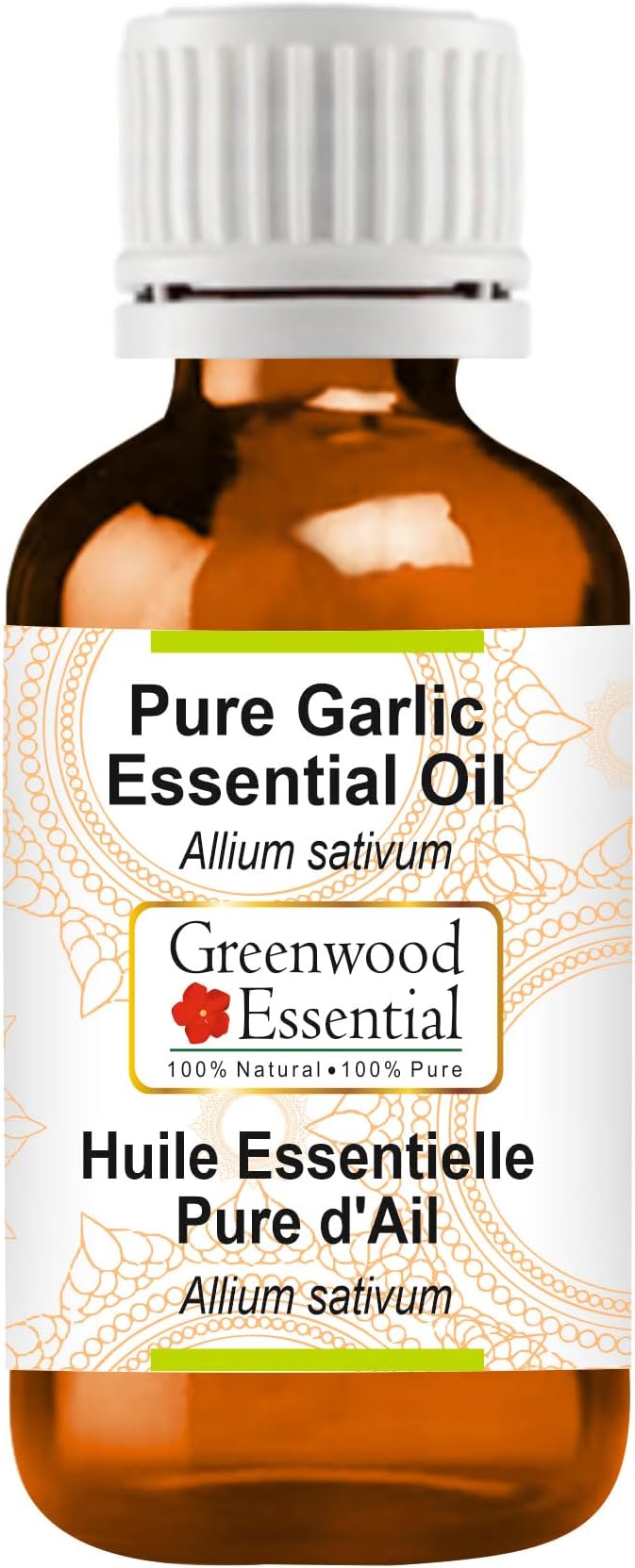 Greenwood Essential Pure Garlic Essential Oil (Allium sativum Steam Distilled 30ml (1.01 oz)