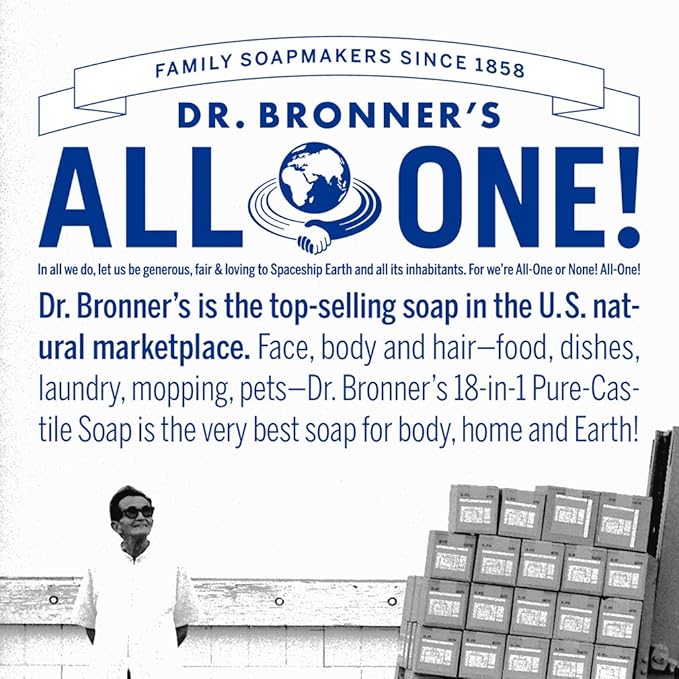 Dr. Bronner's Organic Lotion (Peppermint, 8 Ounce) – Organic Moisturizer for Hands, Face & Body – Vegan, Non-GMO