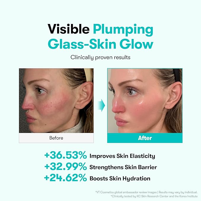 VT COSMETICS PDRN 100 Essence, Intensive Glow Serum, 100,000ppm Vegan PDRN, Skin Restoration & Plumping, Hydrating & Moisturizing, Firming, Fine Lines, Korean Skincare 1.01 fl. Oz.