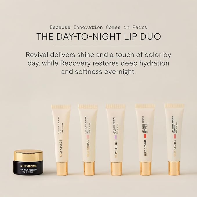 Silly George Lip Balm Recovery - Hydrating Overnight Mask for Dry Lips, Plush Replenisher with Shea Butter, Squalane & Vitamins, 10g