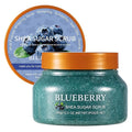 Facial Scrub Shea Sugar Scrub Ultra Hydrating and Exfoliating for Nourishing Essential Body Care Improves Acne Scars, Blackheads, Pore Size, and Skin Texture (blueberry)