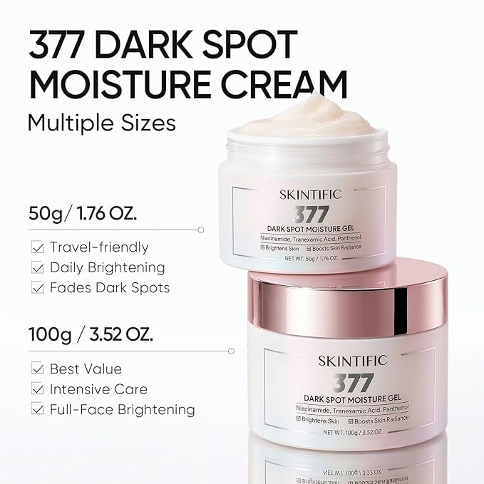 SKINTIFIC Dark Spot Moisture Cream, Brightening Moisturizer, Fades Dark Spots, Hyperpigmentation, 5X Ceramide Barrier Repair, 24H Hydration, Non-Greasy, 3.52 OZ (Pack of 1)