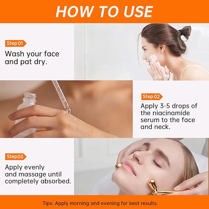 Niacinamide 10% + Zinc 1% Serum, Anti-Aging Niacinamide Serum for Face, 1PCS Moisturizing Facial Serum for All Skin Type, Women Face Skin Care.