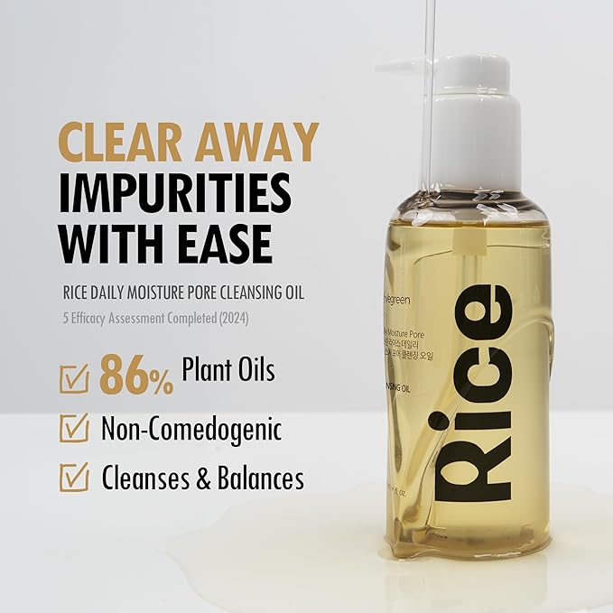 VEGREEN 7-Moisture Complex Cleansing Oil, Hydrating Makeup Remover & Face Cleanser with Hyaluronic Acid, Gentle Korean Double Cleansing, 5.07fl.oz