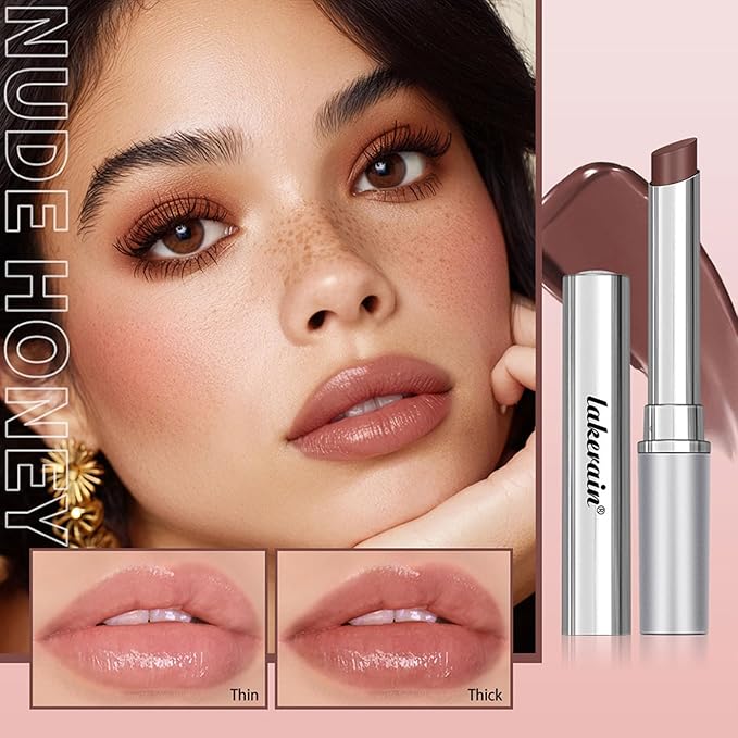 Honey Lipstick Sheer Tinted Lip Balm, Hydrating & Nourishing, Natural Glossy Finish, Moisturizing Lip Color for All Skin Tones Women, Nude