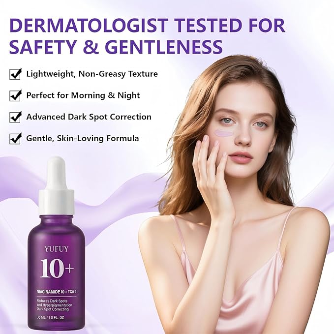 Niacinamide 10 + TXA 4 Serum for Face, Korean Facial Glass Skin Care Centella Serum Dark Spot Corrector Cream, Tranexamic acid Uneven Skin Tone, Pore Care for Sensitive Skin (30ml/1.01 Fl.Oz)