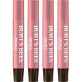 Burt's Bees Shimmer Lip Tint Set, Tinted Lip Balm Stick, Moisturizing for All Day Hydration with Natural Origin Glowy Pigmented Finish & Buildable Color, Peony (4-Pack)
