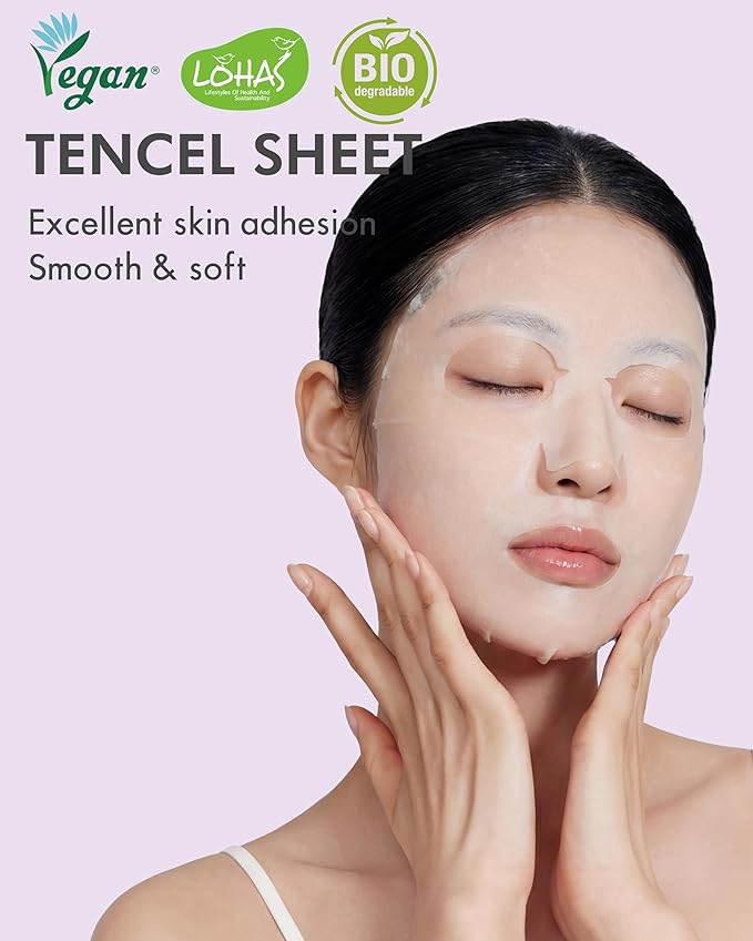 DERMAL Seoul Face Retinol + LHA Daily Quick Sheet Mask, 36 Count Pull-Out Dispenser Box with Tweezers, Pore & Wrinkle Care, Collagen + Peptides, Vegan Tencel