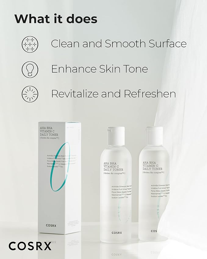 COSRX ABC Daily Toner, Korean Toner for Day & Night with AHA, BHA, & Vitamin C, Refreshing Exfoliating Toner for Clean Radiant Skin, Korean Skin Care, 150ml, 5.07 fl.oz