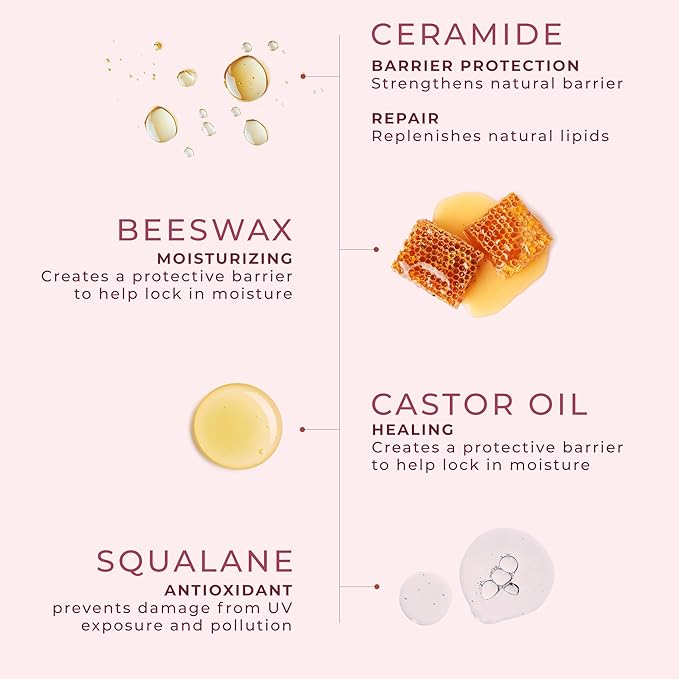 Guava Lip Balm Hydrating for Dry, Cracked Lips, Beeswax Lip Moisturizer Stick, Soothe Dryness, Restores Smoothness & Barrier Protection, Natural & Instant Moisture, Sweet Lip Therapy - 0.15 Fl oz